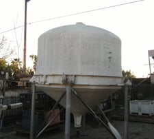 1750 gallon Fiberglass Tank, 8' diameter x 52" straight side, 18" diameter Manway, 2" side top inlet, 2"