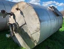 2100 gallon Stainless Steel Tank, 6' diameter x 10' H, 2" magnesium silicate insulation, 24" diameter Flanged