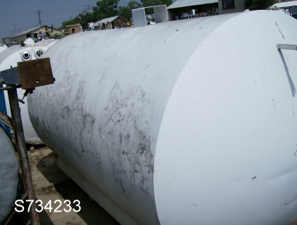 4000 gallon Heil, Stainless Steel Mix Tank, 8' diameter x 13' straight side, 60 sq.ft. temp-plate jacket, 16"