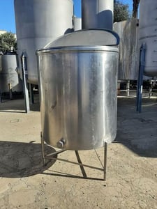 330 gallon Stainless Steel Tank, 45" diameter x 48" straight side