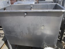 352 gallon Stainless Steel Rectangular Tank, 28" width x 60" L x 45" deep, 2" inlet, 2" bottom discharge