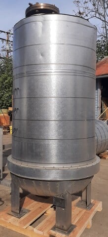 400 gallon Ward, Stainless Steel Insulated Tank, 40" diameter x 72" straight side, 20 psig, 1000&deg;F max, 2008