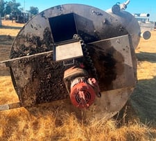 450 gallon Stainless Steel Agitated Tank, single wall, 4' diameter x 70" straight side, 1" side bottom