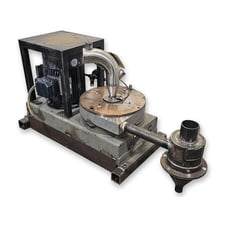 Cyclo-Tex Inc, vertical shaft impact mill, used to grind chrome metal powders