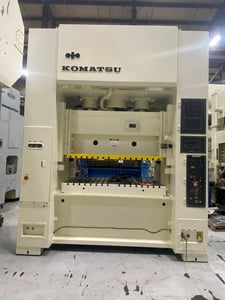 200 Ton, Komatsu #E2M200, straight side metal stamping press, 5.9" stroke, 24.8" Shut Height, 1988