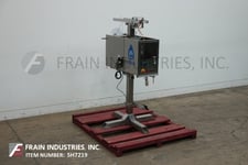 Axon #EZ-130, automatic, tamper evident shrink neck bander or sleeve label applicator with Model EZ-36 shrink