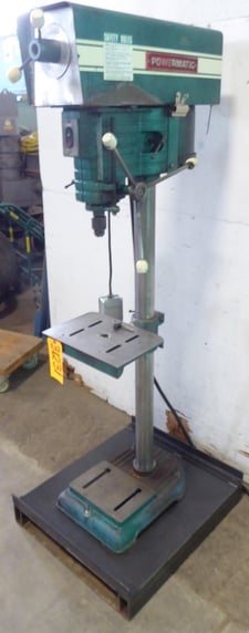 15" Powermatic #1150, floor single spindle drill, 6" spindle travel, 255-5300 RPM, 3/4 HP, tilting table