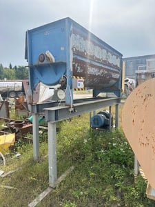 70 cu.ft. Robinson, Stainless Steel ribbon blender, 36" dia. x 115" long chamber, steam jacket