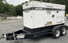100 KW Multiquip #DCA125SSJU4i, trailer mounted, Tier 4i, 120/240/208/277/480 Volts, 10062 hours, 2015, $37.5k