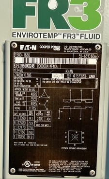 1500 KVA 12470 Delta Primary, 2400Y/1386 Secondary, SUB, Recon (2 Available, shipment available in 10 days)
