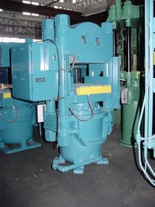 314 Ton, Eemco, 24" x24", up-act 4-post, 18" stroke, 13.5" daylight, elec.platens, relay controls, #3850