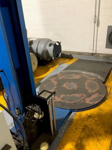 Fox #FPS-150, packaging stretch wrapper, 60" diameter table, 90" OD clearance, 65" vertical rise