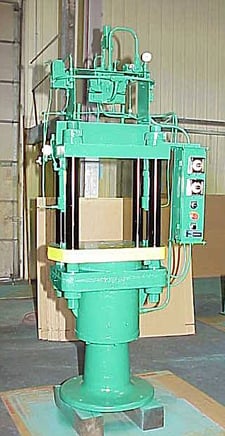 230 Ton, 18.5" x 18.5", upact.4-post, 9" stroke, 22" daylight, push back cyls, 100" tall, #696