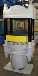 200 Ton, Robas, 24" x 24", upact 4-post, 18" stroke, 19" daylight, 16" ram, 44" work height, #2038, 2039 (2