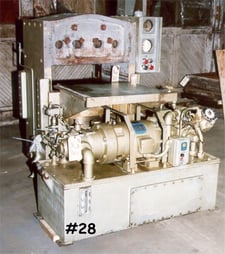 180 Ton, Lake Erie, 26" x20", upact slab side, 7.5" stroke & daylight, 20" ram, 3 HP pwr.unit, #28