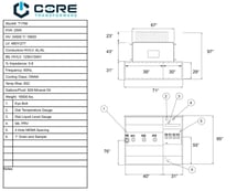 2500 KVA 34500Y/19920 Primary, 480Y/277 Secondary, Core Recon