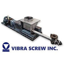 2" diameter, Vibra Screw Inc., Stainless Steel volumetric feeder, 3 HP TEFC motor
