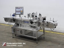 Tronics #S30, Stainless Steel, open style frame, stepper driven, pressure sensitive, wrap labeler rated from