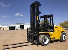 19000 lb. Yale #GDP190, forklift, 212" lift height, 8' forks, Perkins 6 cyl engine, diesel fuel, solid tires