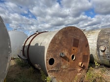 2600 gallon Vertical Stainless Steel tank, 7' diameter x 9' high, flat top