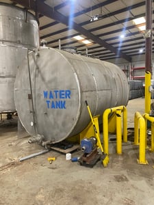 4000 gallon Horizontal Stainless Steel tank, 8' diameter x 11' high