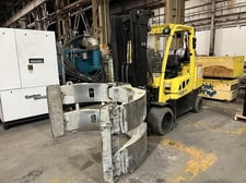 12000 lb. Hyster #S120FTPRS, roll clamp truck forklift 3-stage w/72" Cascade clamp