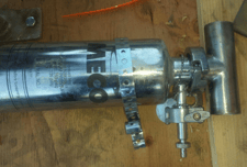 3.5" x 12" Meeco, Stainless Steel Cartridge Filter, straight side w/1.5" inlet/outlet, 250 psi liquid & 125