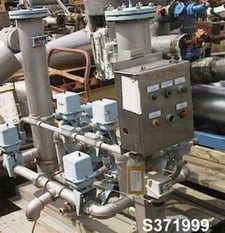 6" x 36" RP Adams Company, Cartridge Filter Station, Stainless Steel, (2) filters, 2" diameter Piping, 3-way