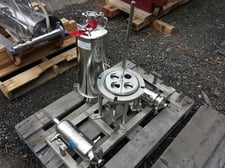 9" x 24" Pall, Cartridge Filter, Stainless Steel, H, 2" center-bottom outlet, 125 psi/FV @ 200 F internal