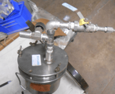 3" diameter x 12" straight side, Stainless Steel Filter Housing, 1.5" inlet/outlet