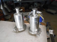 4" x 7" Sartorius, Filter Cartridge Housing, 3-3/ housing, 1.5" sanitary connections, 150 psi @ 250 F, qty. 2