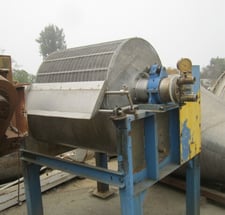 Filtration Engineers, Rotary Vacuum Drum Filter, string discharge, 3' diameter x 3' face, 120 gallon tank