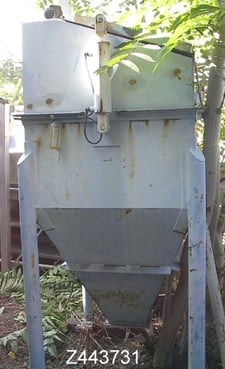 30 cu.ft. Semco #WH3, Hopper, carbon steel, 4' x 3' x 30", 60 deg. Pyramid bottom, 6" rotary valve, 1 HP, 1981