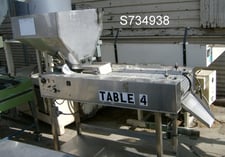Production Equipment #IS-10, capsule/table so, 4 cu.ft. hopper, 7" x 21" feeder, 13" width x 32" L conveyor