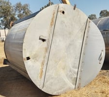 2250 gallon Stainless Steel Tank, Agitated, Cone Bottom, 7' 6" diameter x 8' straight side, 2 HP