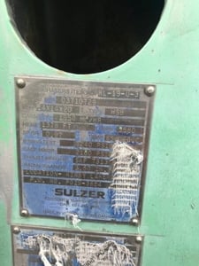 8586 GPM @ 1378' TDH, Sulzer, 14x14x20 HSB S/B, 3580 RPM