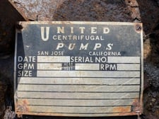 1602 GPM @ 2830' TDH, United, N4x11 MSN-H, 6 STG (Steel), 3550 RPM