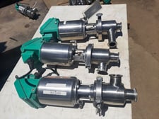 1.5" Tri-Clover #761-10, Air-actuated Control Valve, Stainless Steel, Tri-Clamp