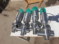 2.5" Tri-Clover #761-30, Air-Actuated Control Valve, Stainless Steel