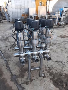 3" Gea Tuchenhagen Tuchenhagen #MBO-OD3, Air Valve Cluster, Stainless Steel, Tri-Clamp, 87-116 psi