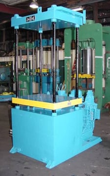 50 Ton, Wabash, 34" x 31" up-acting, 4-post, 50" daylight, 24" stroke, hydraulic unit, no controls, #877