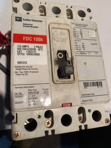 175 Amps, Cutler-Hammer, FDC-100K, 600 Volts breaker,