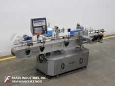 Tronics #S3S, inline, Stainless Steel, pressure sensitive, wrap labeler, rated up to 1200 inches of label per
