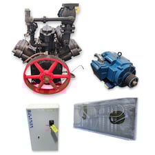 Crepaco #KF10, 5X5 reciprocating ammonia gas compressor refrigeration, 100 HP