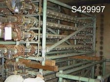 14 sq.ft. Pyrex #135GRB, glass shell & tube heat exchanger, 7 tubes, 3/4" OD x 98" long