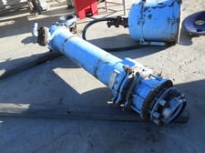 400 sq.ft. Karbate, shell & tube heat exchanger, cylindrical graphite block, 75 psi, (31) tubes, 1969