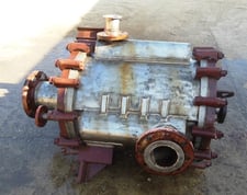 90 sq.ft., Spiral Heat Exchanger, American Heat Reclaming #1-V, Stainless Steel, 75 psi @ 275&deg;F, 1975