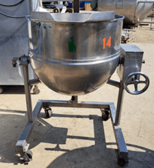 60 gallon Greon #DL-60, Stainless Steel kettle, jacketed, tilt, 25 psi, 30" dia. x 25" deep bowl, 2000