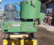170 liter Prodex Henschel #60JSS, high intensity mixer, 30" dia. x 24" deep w/2 tier blades, 60/30 HP