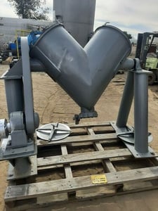5 cu.ft. Patterson Kelley, twin shell V-type mixer, 304 Stainless Steel, 100 lb./cu.ft., 2 HP